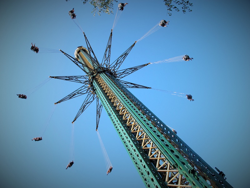 Viyana Lunaparkı'nda tüm Viyana'yı görmenizi sağlayan salıncak. 