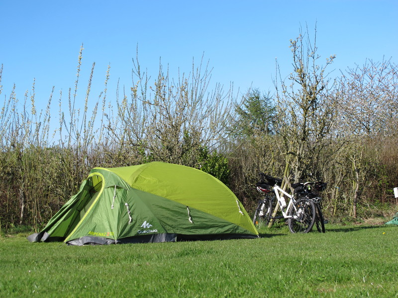 Galler'de bir kamp alanı..