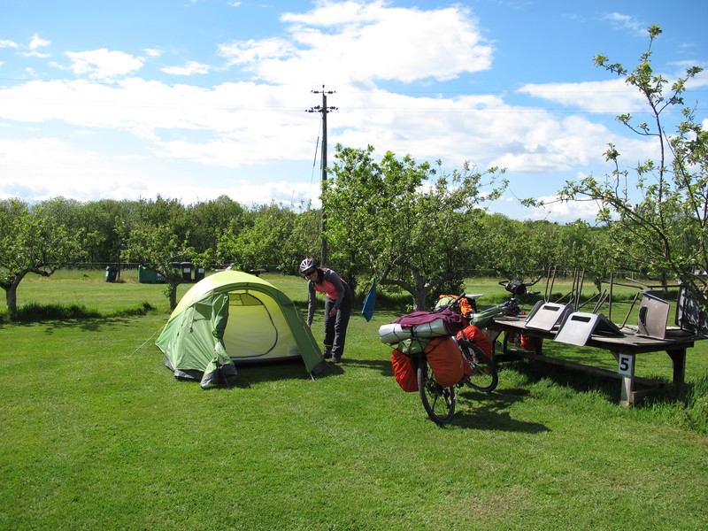 İngiltere'de bir çiftlik / kamp alanı.